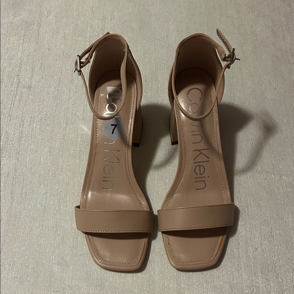 Calvin Klein Nude Heeled Sandal Heels